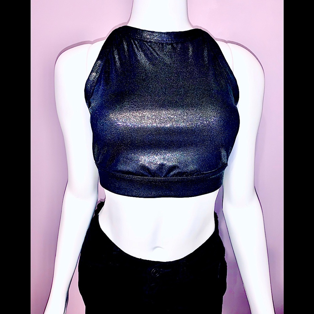 JOYLAB• black metallic sports bra/ size (XS)